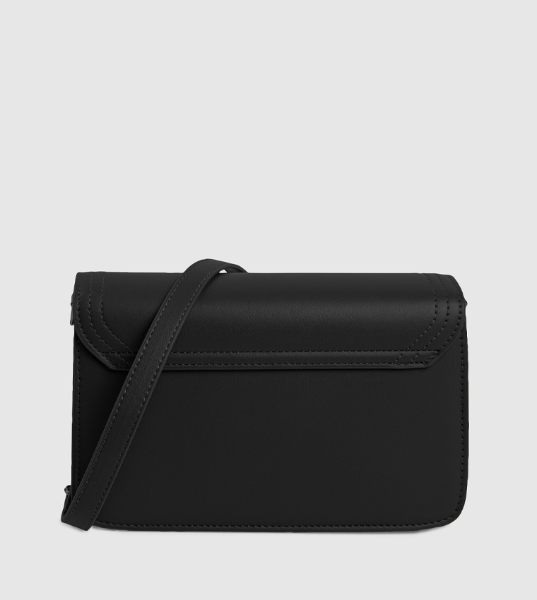 Logo Detail Twist Lock Crossbody Bag