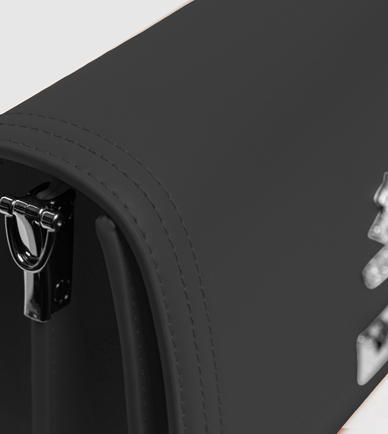 Logo Detail Twist Lock Crossbody Bag