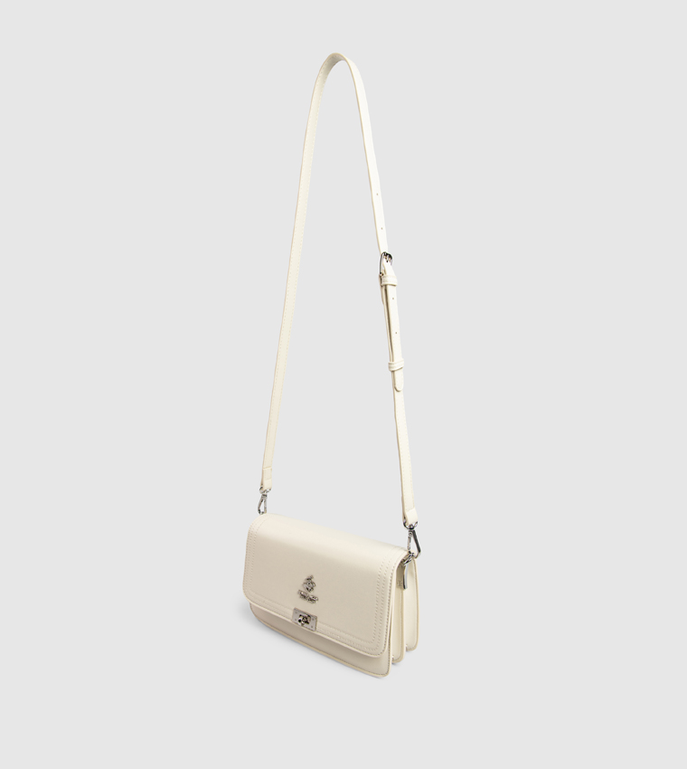 Logo Detail Twist Lock Crossbody Bag