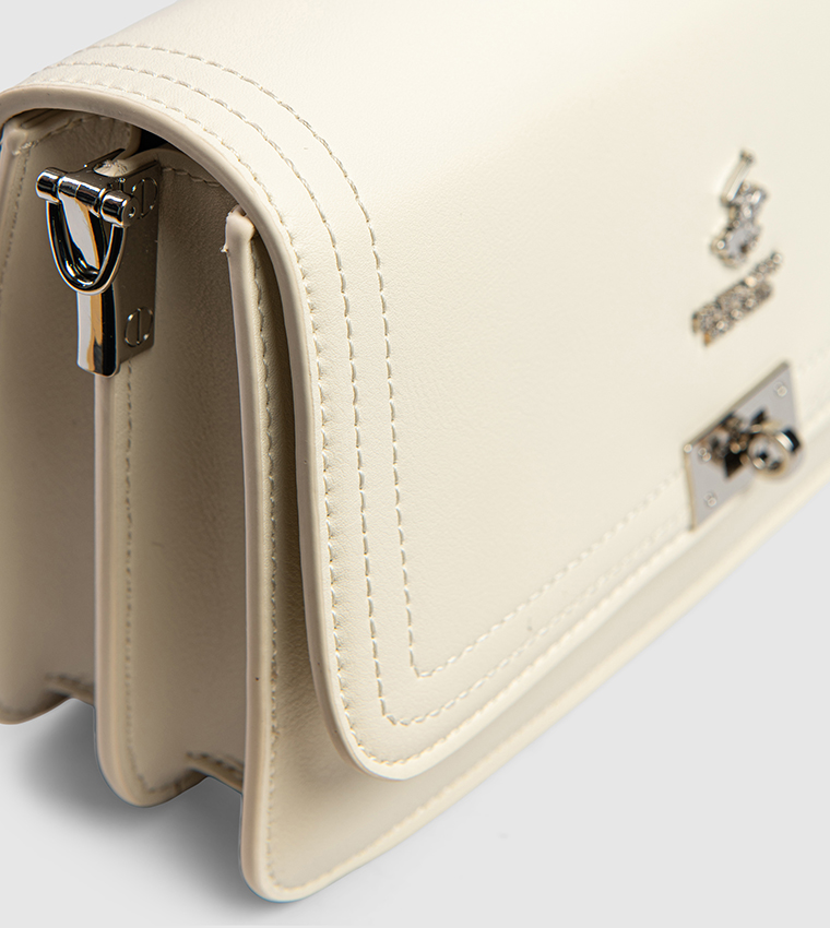 Logo Detail Twist Lock Crossbody Bag