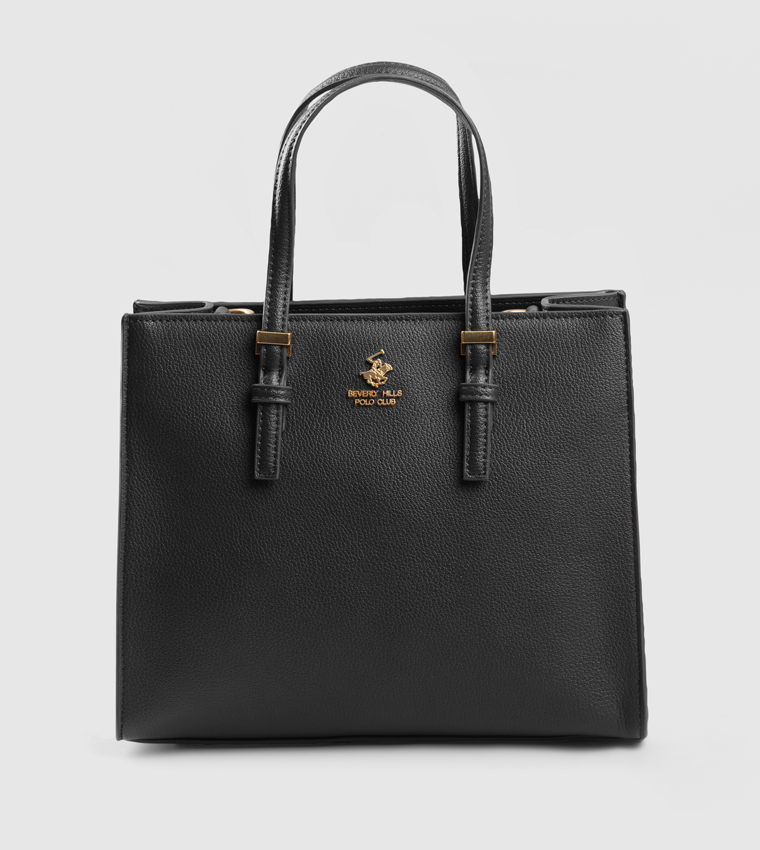 Textured Zippered Tote Bag
