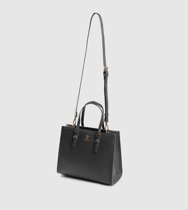 Textured Zippered Tote Bag