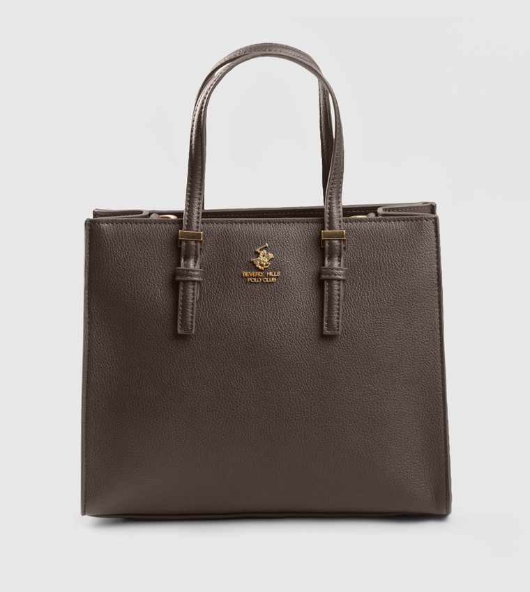 Textured Zippered Tote Bag