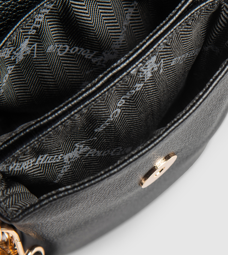 Logo Detail Flap Phone Crossbody Bag