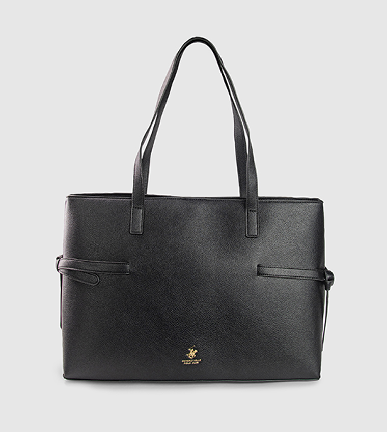Textured Zippered Tote Bag