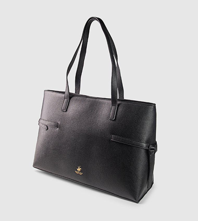 Textured Zippered Tote Bag