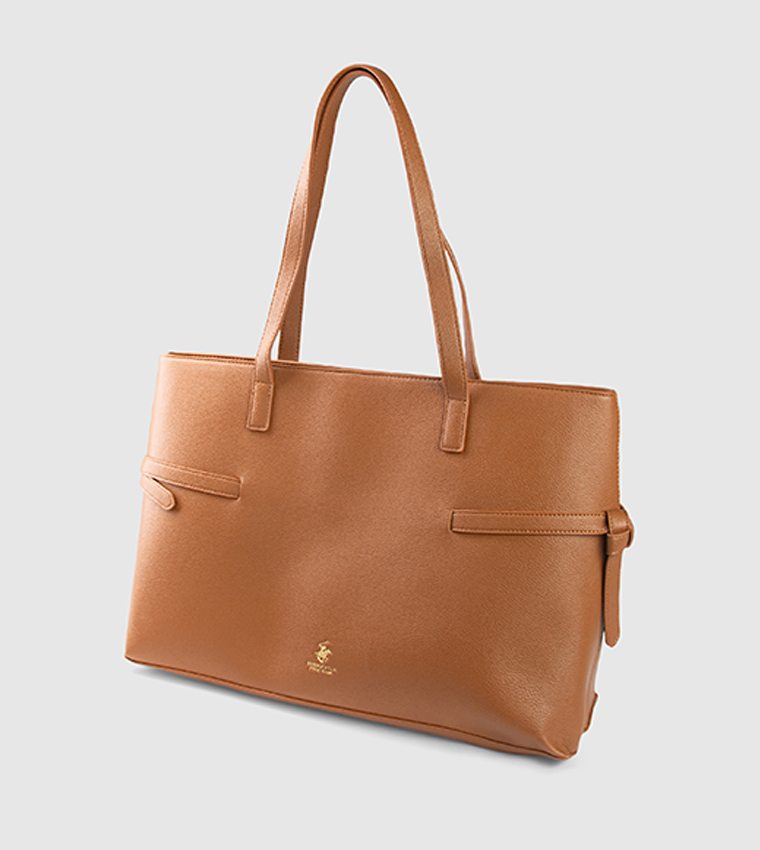 Textured Zippered Tote Bag