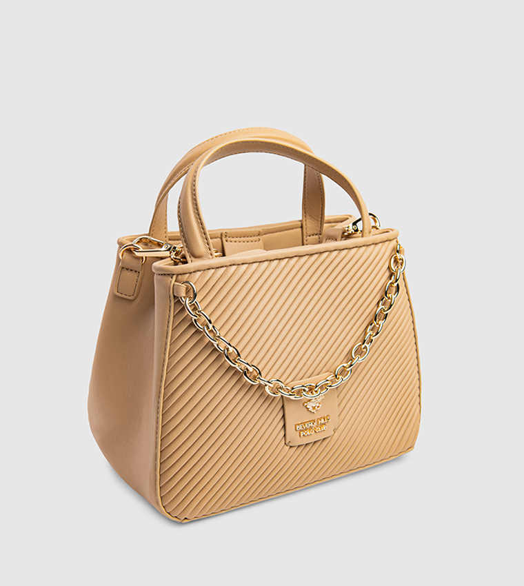 Textured Chain-Link Handheld Bag