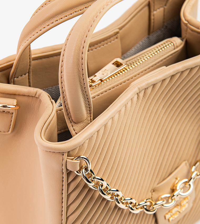 Textured Chain-Link Handheld Bag