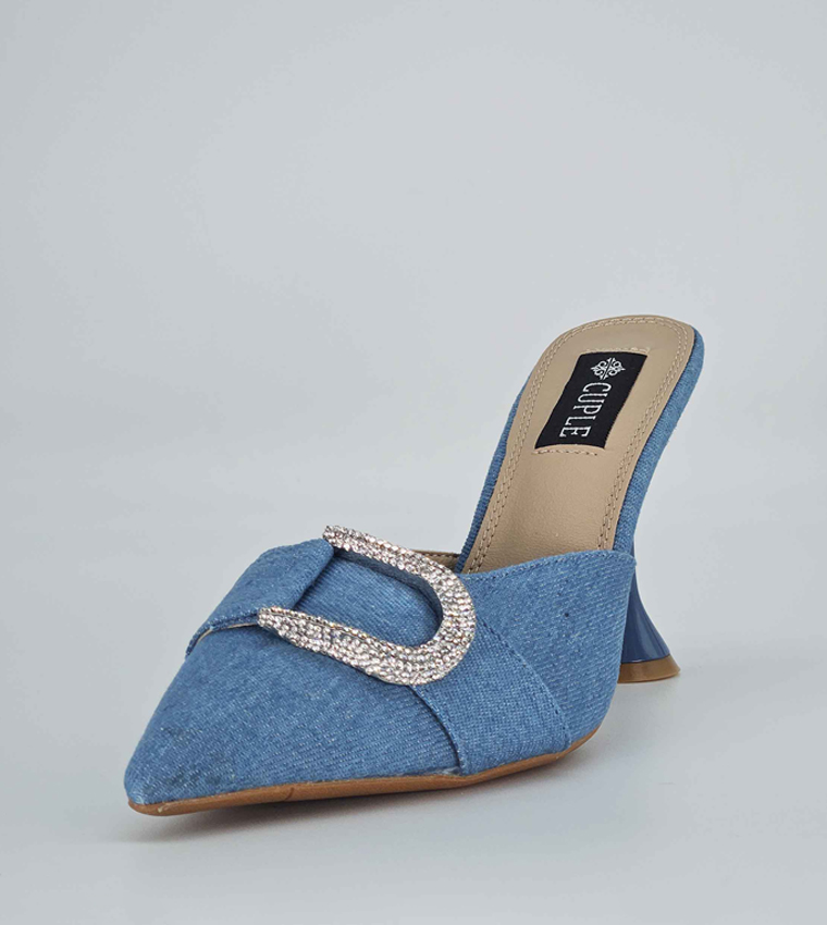 Embellished Pointed Toe Mules