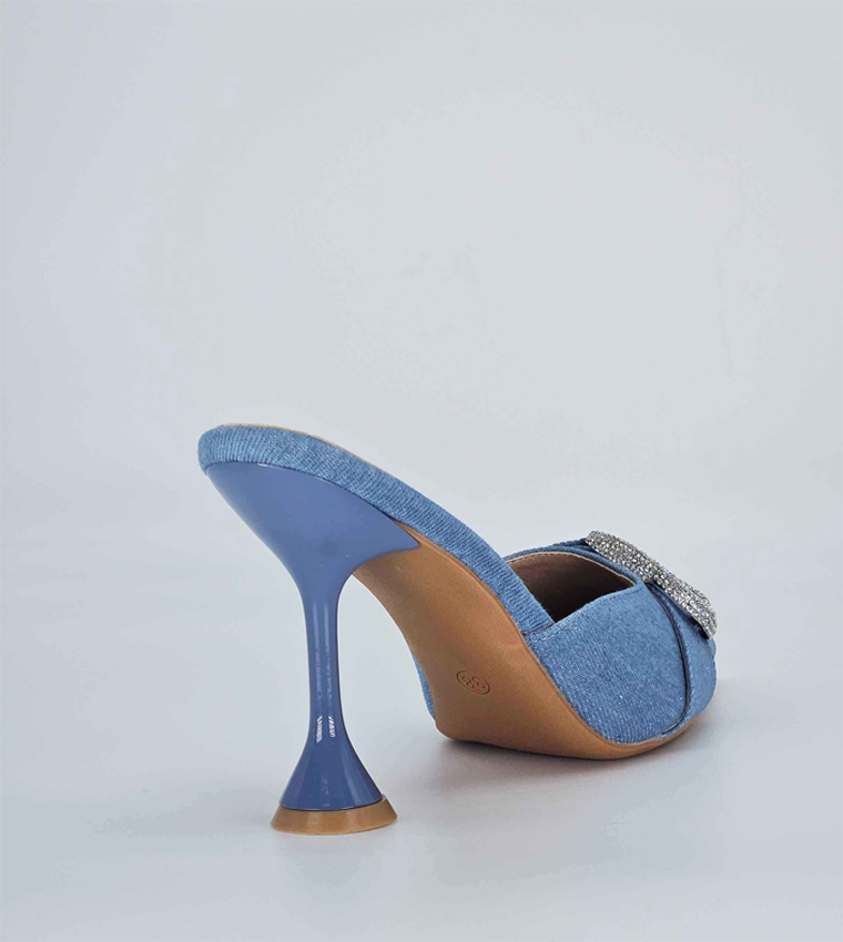 Embellished Pointed Toe Mules