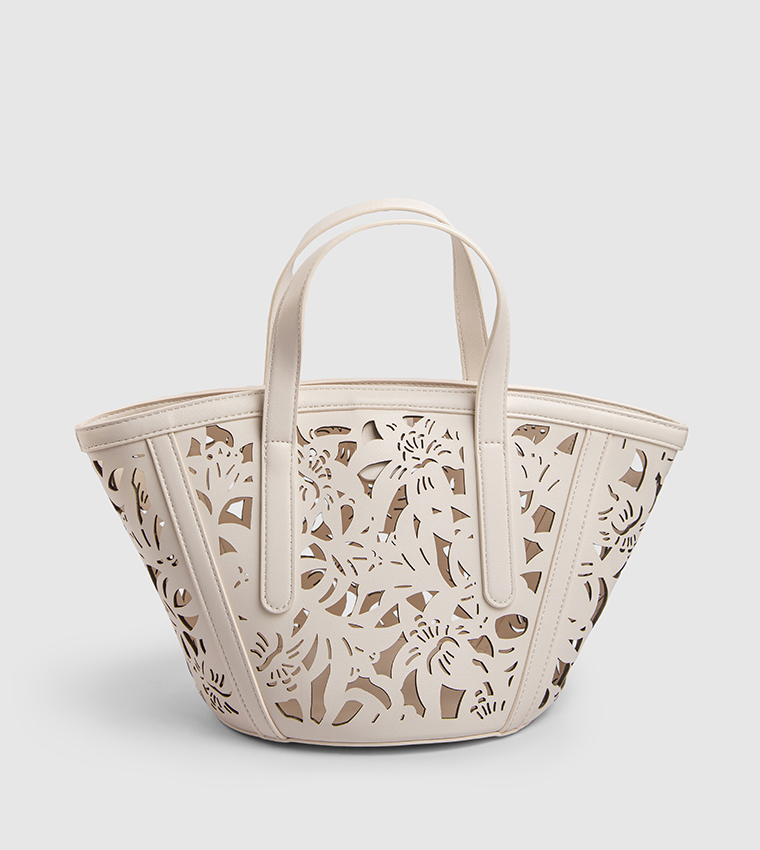 Laser Cut Zippered Tote Bag