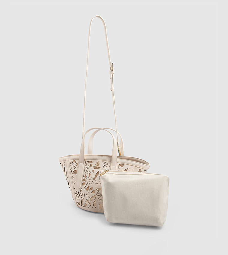Laser Cut Zippered Tote Bag