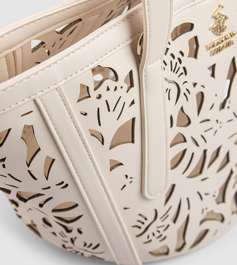 Laser Cut Zippered Tote Bag