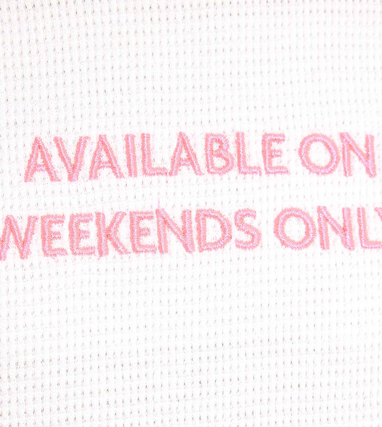 Embroidered Top and Crew Neck and Short Sleeves