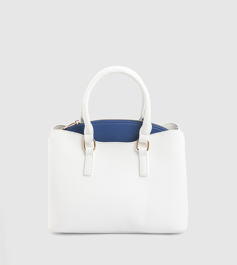 Color Block Satchel Bag