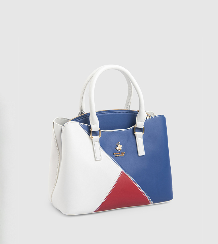 Color Block Satchel Bag