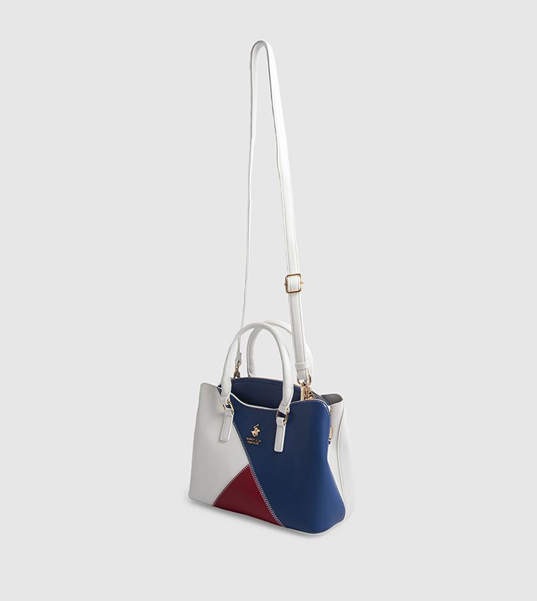 Color Block Satchel Bag