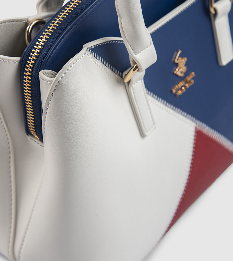 Color Block Satchel Bag