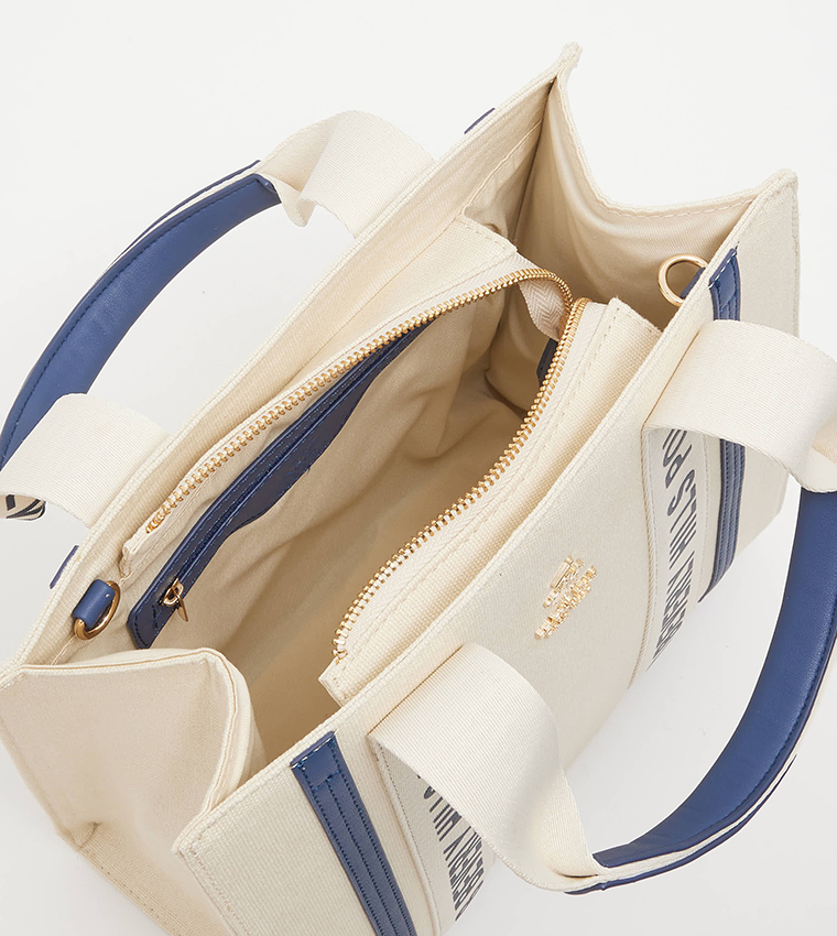 Buy Beverly Hills Polo Club Logo Detail Mini Tote Bag In Navy ...
