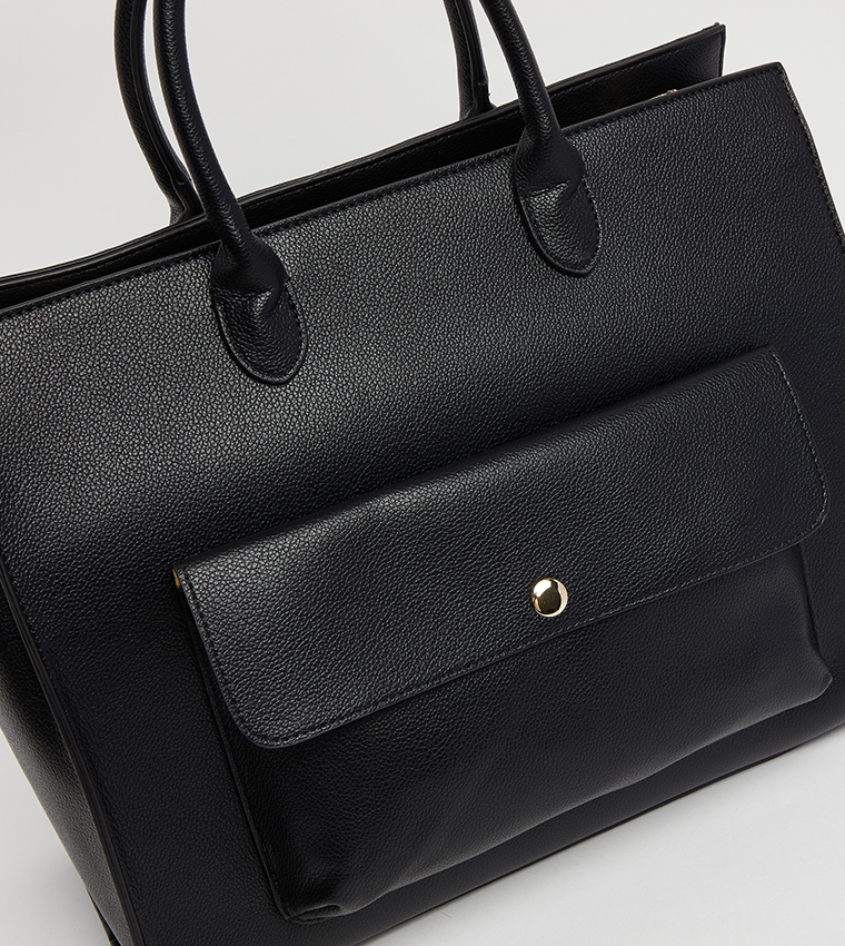 Buy Beverly Hills Polo Club Logo Metal Tote Bag In Black 6thStreet Qatar