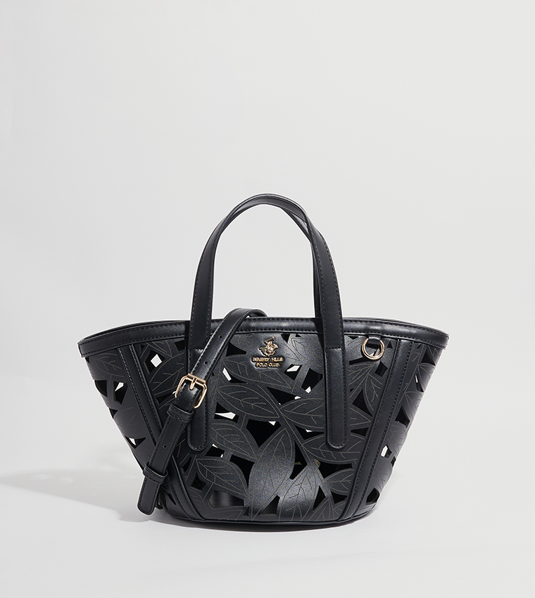 Cut-Out Tote Bag with Pouch