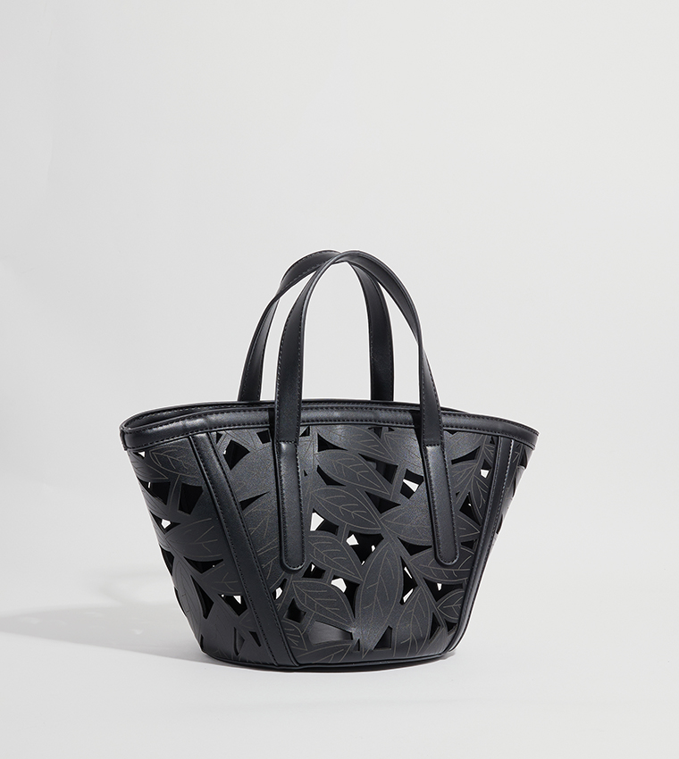 Cut-Out Tote Bag with Pouch