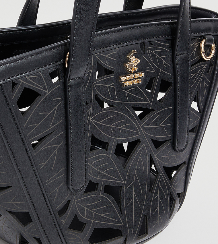 Cut-Out Tote Bag with Pouch