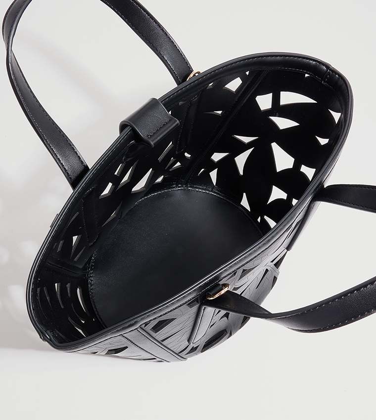 Cut-Out Tote Bag with Pouch