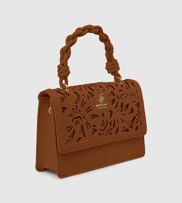 Laser Cut Top Handle Bag