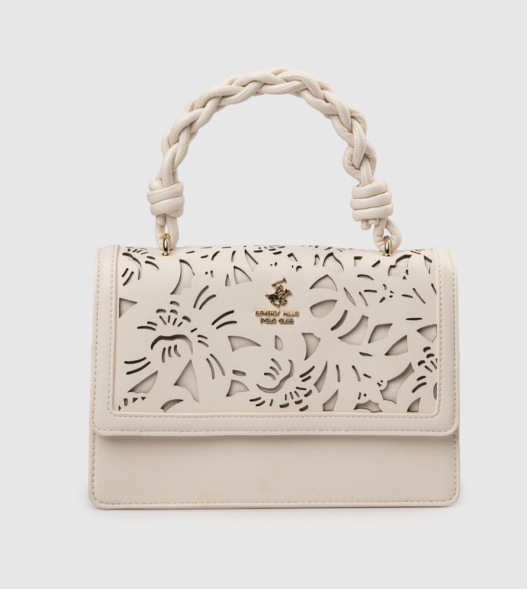 Laser Cut Top Handle Bag