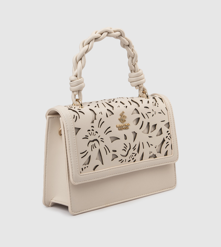 Laser Cut Top Handle Bag