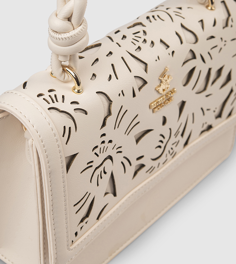 Laser Cut Top Handle Bag