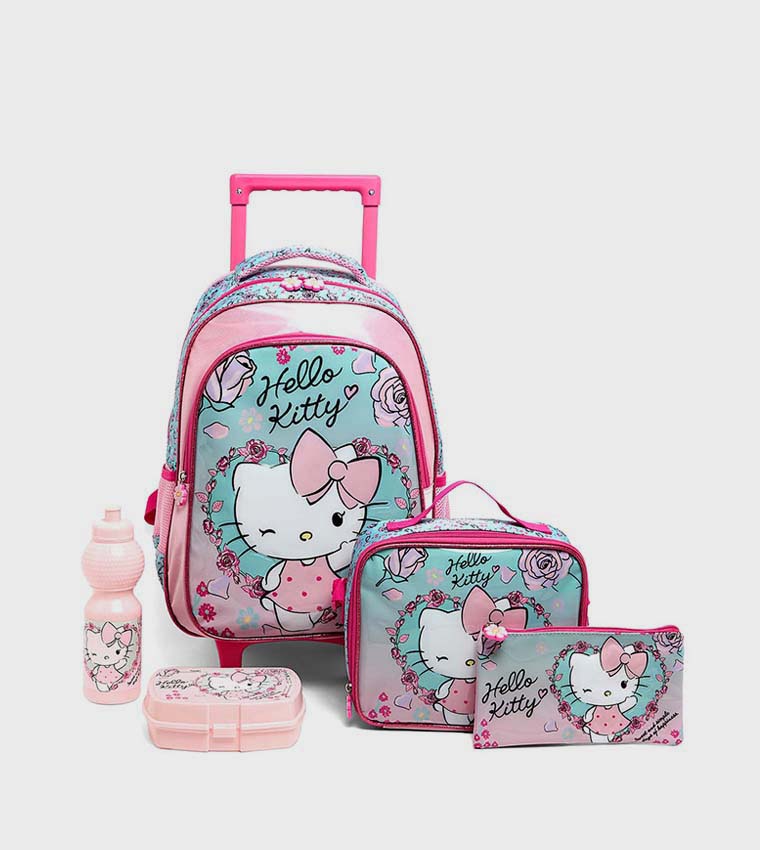 Hello Kitty 16" Trolley Backpack Set