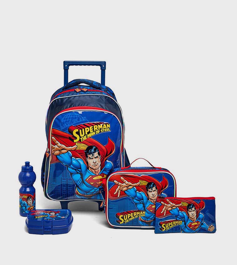 Superman 18" Trolley Backpack Set