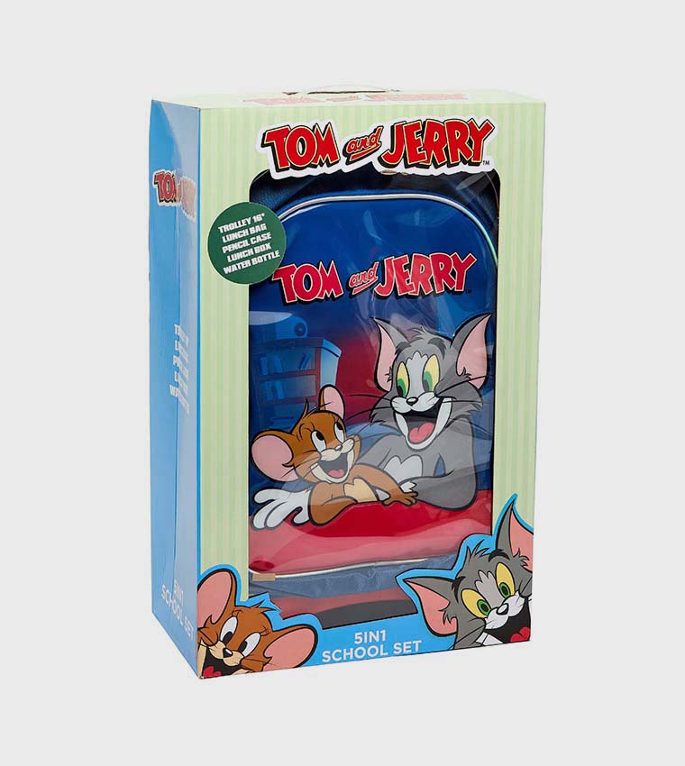 Tom & Jerry 16" Trolley Backpack Set