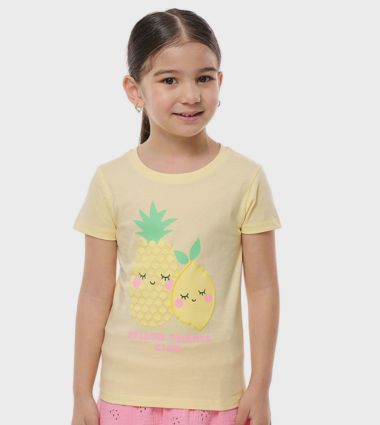 Printed T-Shirt With Crew Neck and Short Sleeves