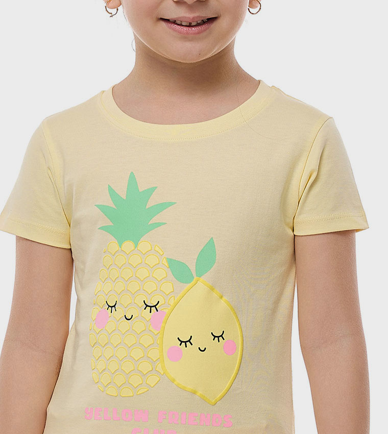 Printed T-Shirt With Crew Neck and Short Sleeves