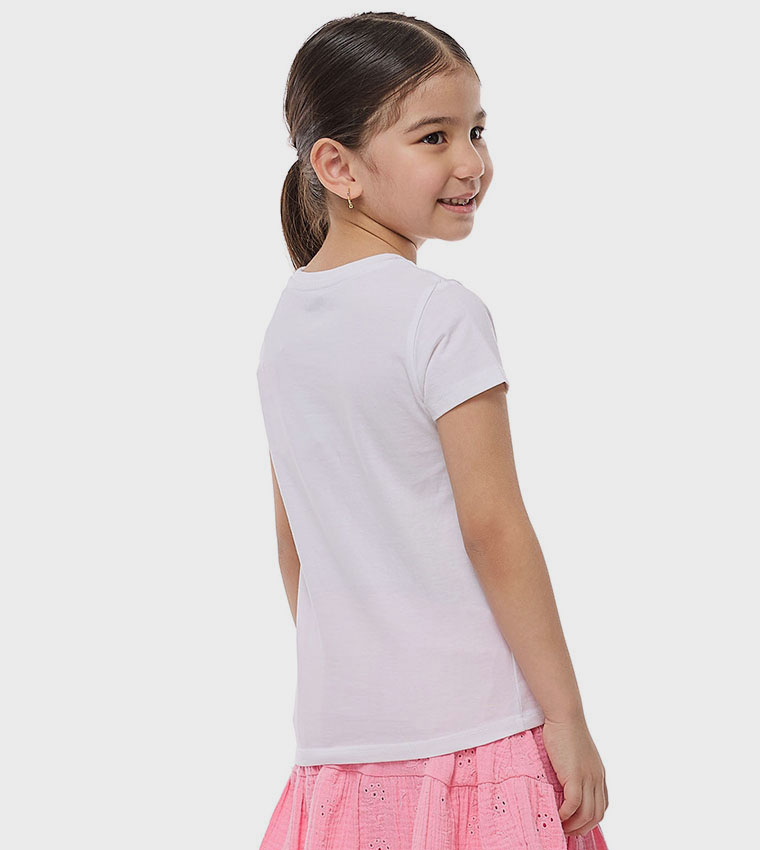 Printed T-Shirt With Crew Neck and Short Sleeves