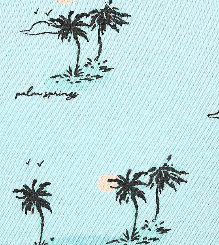 Printed T-Shirt with Crew Neck and Short Sleeves