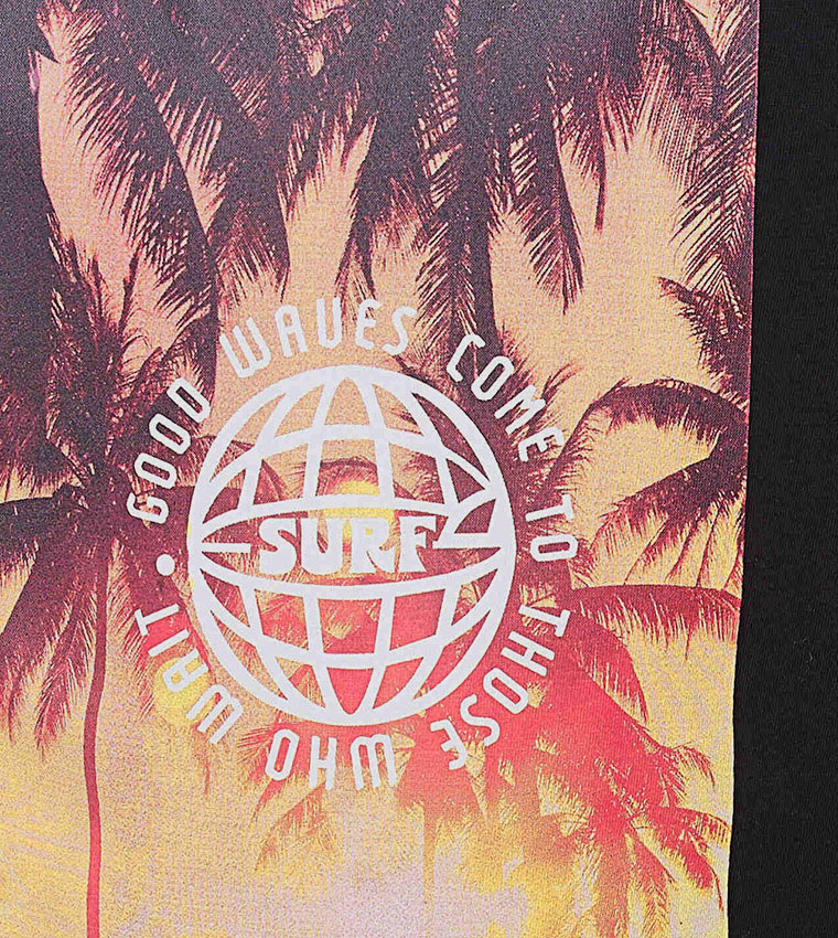Printed T-Shirt with Crew Neck and Short Sleeves