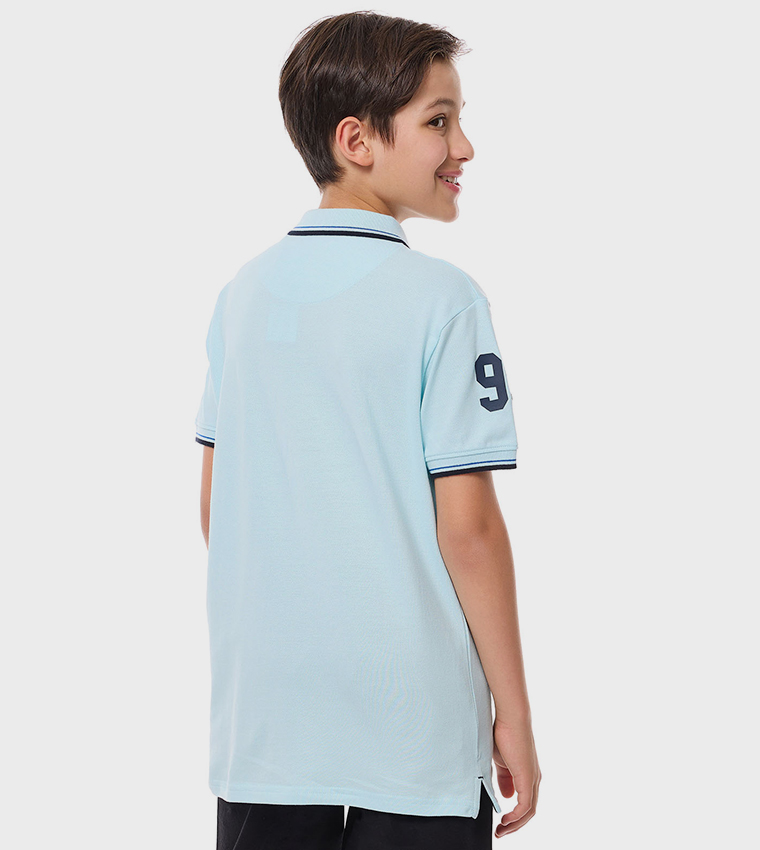 Printed Polo T-Shirt with Short Sleeves