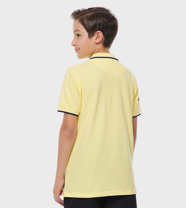 Printed Polo T-Shirt with Short Sleeves