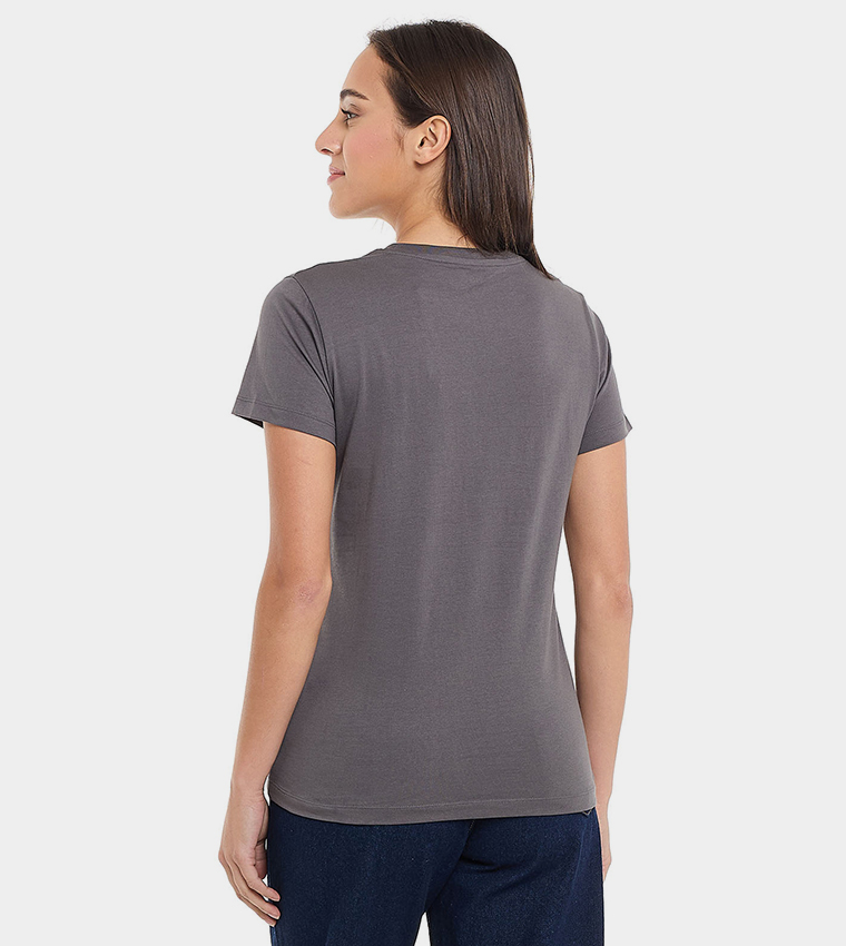 Printed T-Shirt with Crew Neck and Short Sleeves