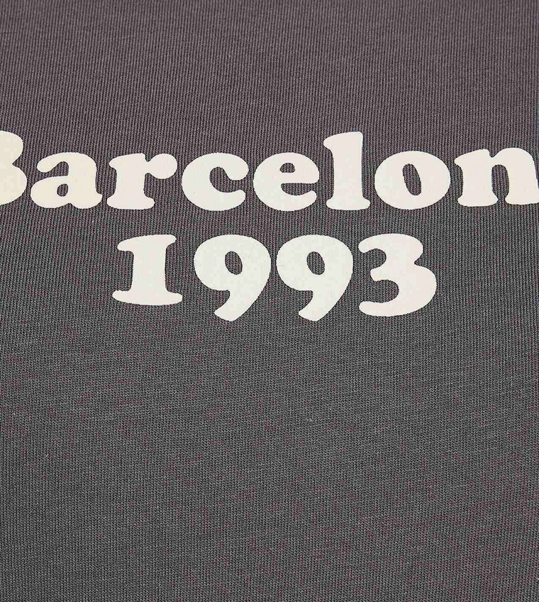 Printed T-Shirt with Crew Neck and Short Sleeves