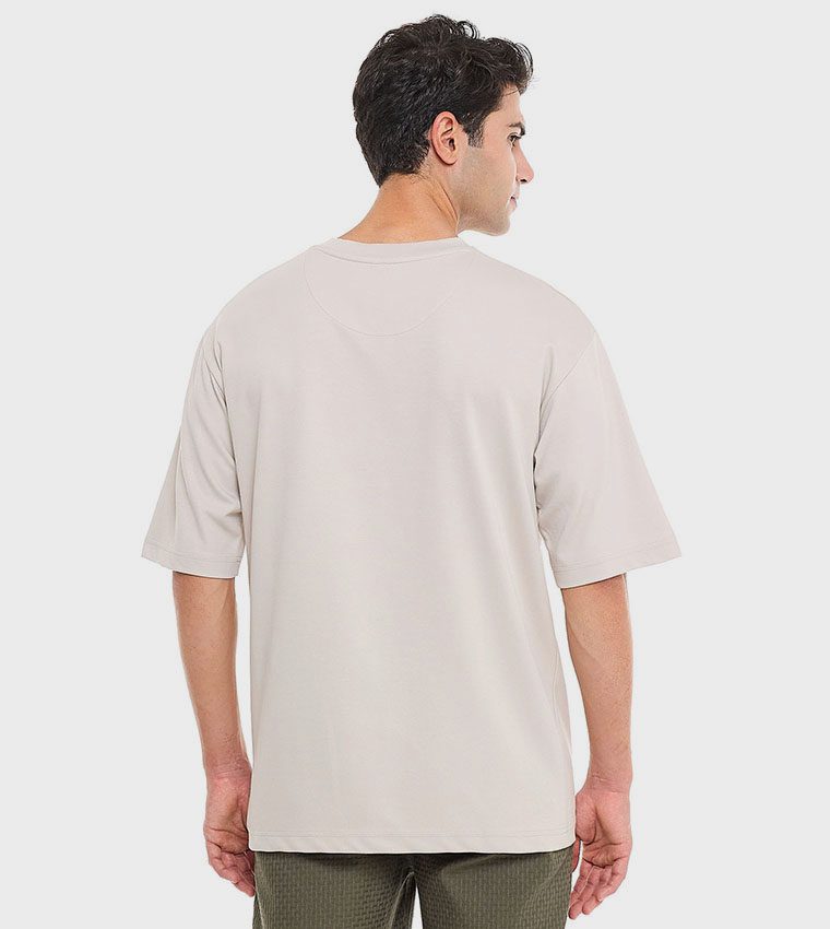 Solid T-Shirt With Crew Neck and Short Sleeves
