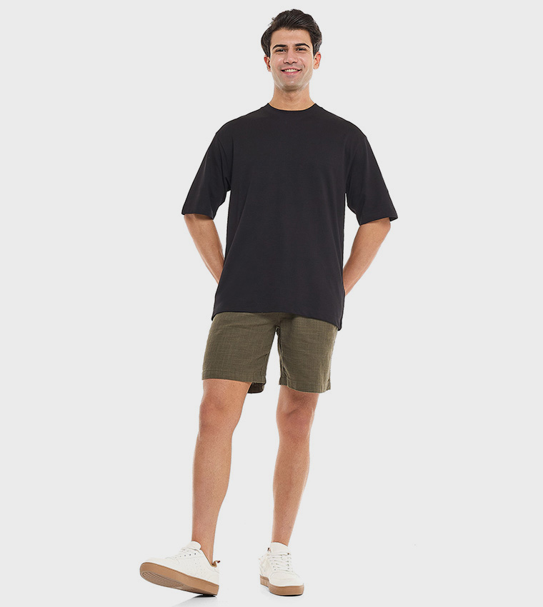 Solid T-Shirt With Crew Neck and Short Sleeves