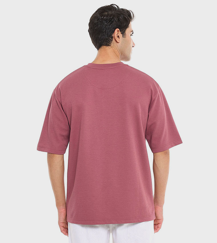 Solid T-Shirt With Crew Neck and Short Sleeves