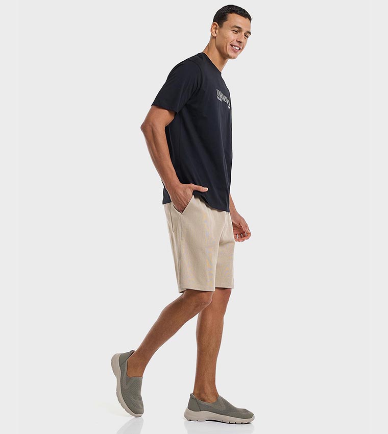 Knitted Shorts with Drawstring Waist