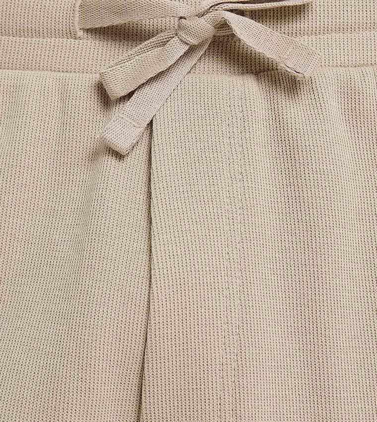 Knitted Shorts with Drawstring Waist